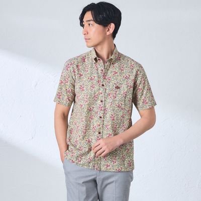 ＜BAKER STREET (Men)＞ミラクルウェーブリバティプリントシャツ