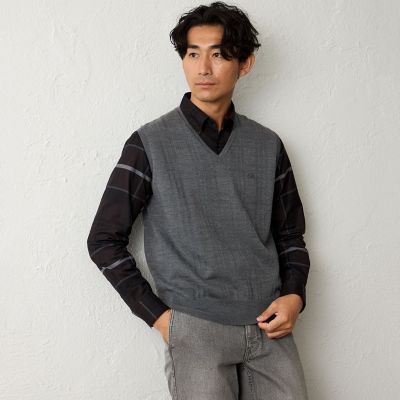 ウォッシャブル】WOOLBRID Vネックベスト | BAKER STREET
