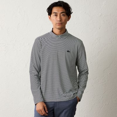 マイクロボーダーモックネックTシャツ | BAKER STREET (Men)/ベイカー 