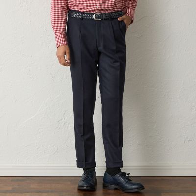 JOS.A.BANK ツータックトラウザーズ ウール/カシミヤ 33R. Adjustable Fit】ウールフラノトラウザーズ | BAKER