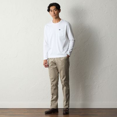 ウォッシャブル】【Adjustable Fit】コットンチノパンツ