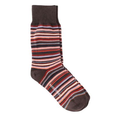 ＜BAKER STREET (Men)＞マルチストライプ・ソックス