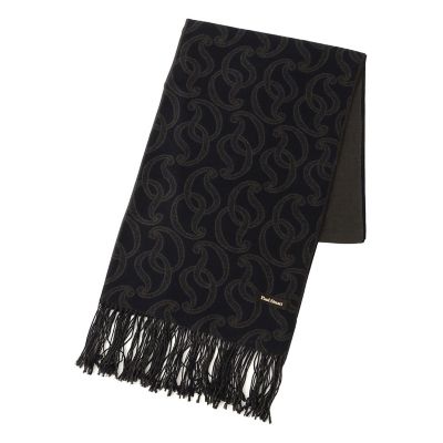 美品✨ポールスチュアートペイズリー柄 シルク×カシミヤ マフラーストール メンズ ペイズリー柄 3面ブックストール | Paul Stuart (Men)/ポール
