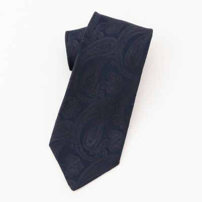 ＜Paul Stuart (Men)＞【Ｎｉｋｋｅｉ　ｍａｇａｚｉｎ掲載】シャドウペイズリー柄ジャカードタイ