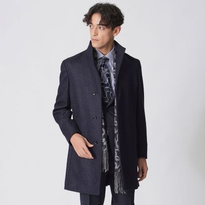 HOUSTON】カシミヤ混スタンドカラーコート | Paul Stuart (Men