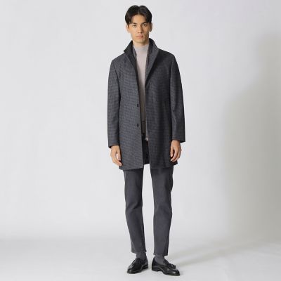 HOUSTON】カシミヤ混スタンドカラーコート | Paul Stuart (Men