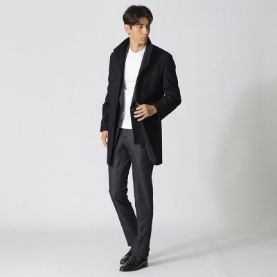 HOUSTON】カシミヤ混スタンドカラーコート | Paul Stuart (Men