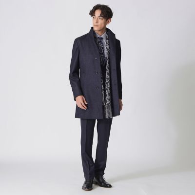 HOUSTON】カシミヤ混スタンドカラーコート | Paul Stuart (Men