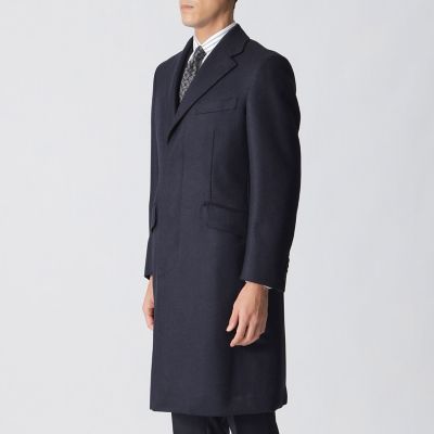 【カシミヤ混】ポールスミス 日本製 チェスターコート 黒 S 【美品】 LEXINGTON】カシミヤ混バーリーコーン／チェスターコート