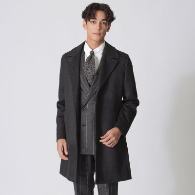 ［美品］Jill Stuart NEW YORK カシミヤ混　チェスターコート HOUSTON】カシミヤ混ビーバーシングルアルスターコート | Paul