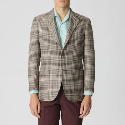 ☆美品☆Paul Stuart ウールジャケット メンズ チェック柄 2つボタン カラミ織りグレナカートチェックジャケット | Paul Stuart (Men