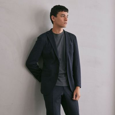 Paul Stuart (Men)/ポール・スチュアート 【Ｎｉｋｋｅｉ　ｍａｇａｚｉｎｅ掲載】へリンボンミルドジャージー／セットアップ対応