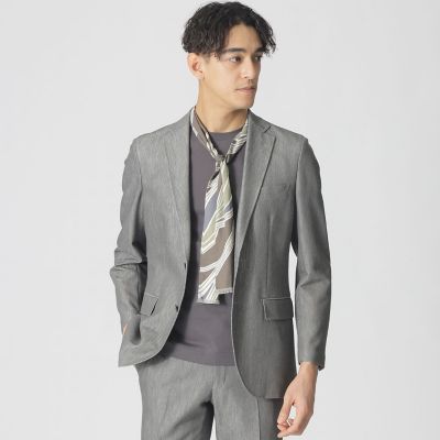 Paul Stuart ポールスチュアート　サマーノーカラージャケット　Mサイズ Nikkei magazine掲載】【STUART'S