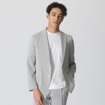 ポールスチュアート ジャケット 近年モデル ストレッチ XL シアサッカー Nikkei magazin掲載】【STUART'S