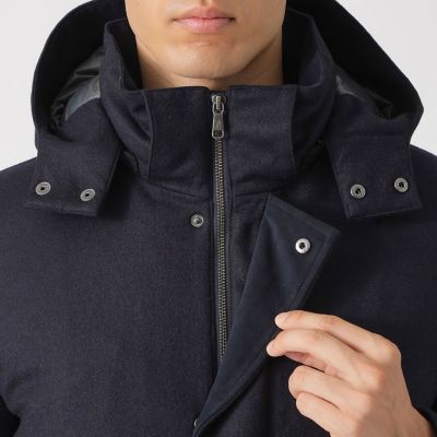 ウールフランネルシェルダウンコート | Paul Stuart (Men)/ポール