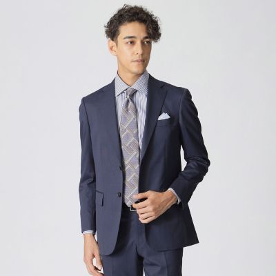 ＜Paul Stuart (Men)＞「ＧＬＯＢＡＬ　ＭＯＤＥＬ」Ａｄｊｕｓｔａｂｌｅ　Ｆｉｔ　ピンチェックハイストレッチスーツ