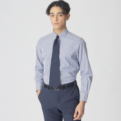 ＜Paul Stuart (Men)＞ミニロンドンストライプ柄　タブカラードレスシャツ