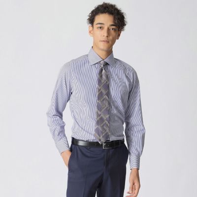 ＜Paul Stuart (Men)＞【Ｎｉｋｋｅｉ　ｍａｇａｚｉｎｅ掲載】ロンドンストライプ柄　シャツ