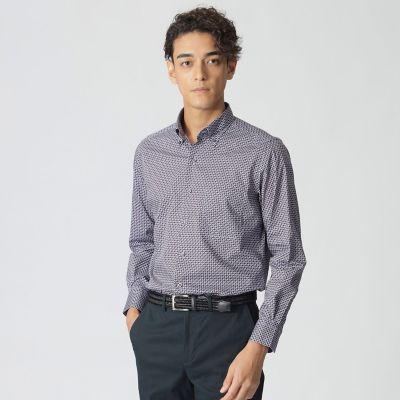 ＜Paul Stuart (Men)＞ジオメトリックプリントシャツ