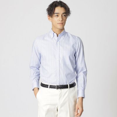 ＜Paul Stuart (Men)＞オルタネイトストライプ　ボタンダウンオックスフォードシャツ