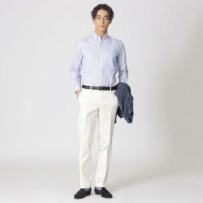 オルタネイトストライプ ボタンダウンオックスフォードシャツ | Paul