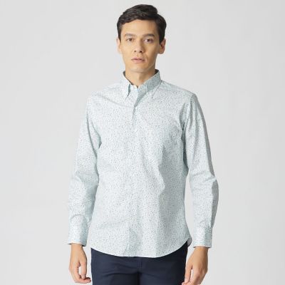 ＜Paul Stuart (Men)＞ミニフラワープリント柄ボタンダウンシャツ