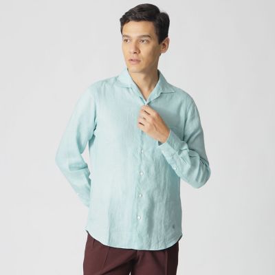 Paul Stuart (Men)/ポール・スチュアート リネンシャツ（イタリアンカラー）