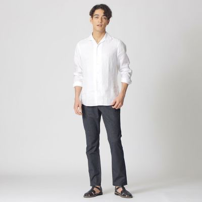 ウォッシャブル】シャンブレーリネンシャツ | Paul Stuart (Men 