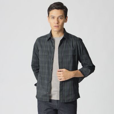 ＜Paul Stuart (Men)＞ドットエアチェックシャツジャケット