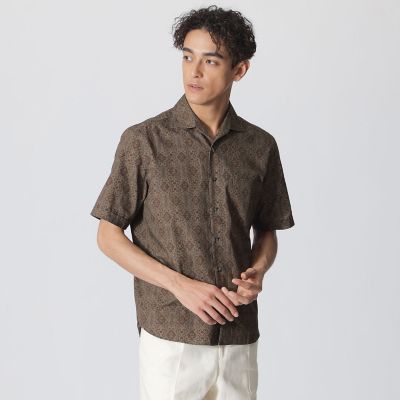 Paul Stuart (Men)/ポール・スチュアート バティック柄プリント　半袖シャツ