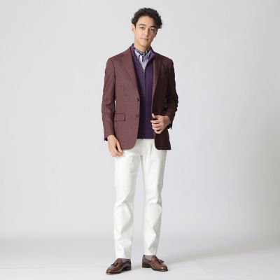 Cutter&Buck 長袖　総柄　ダイヤ柄　フルジップ　ニット　セーター ダイヤ柄／フルジップニット | Paul Stuart (Men)/ポール