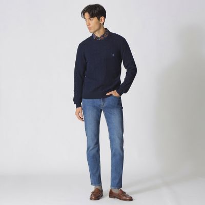 WEB・一部店舗限定】ミニケーブル柄クルーネックセーター | Paul