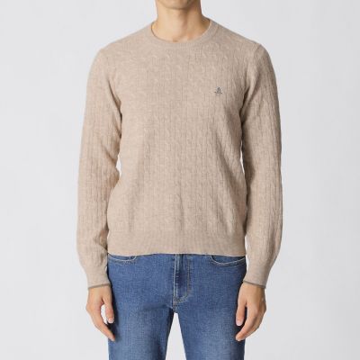 WEB・一部店舗限定】ミニケーブル柄クルーネックセーター | Paul 