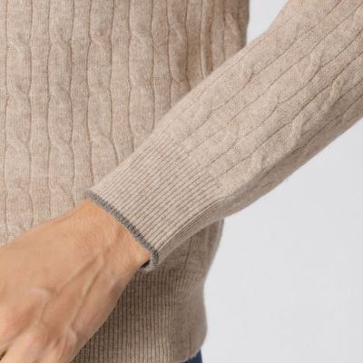 WEB・一部店舗限定】ミニケーブル柄クルーネックセーター | Paul 