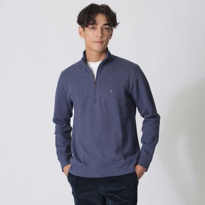 ＜Paul Stuart (Men)＞へリンボンダブルフェイスハーフジップ