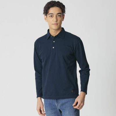 Paul Stuart (Men)/ポール・スチュアート 長袖鹿の子カッタウェイポロシャツ