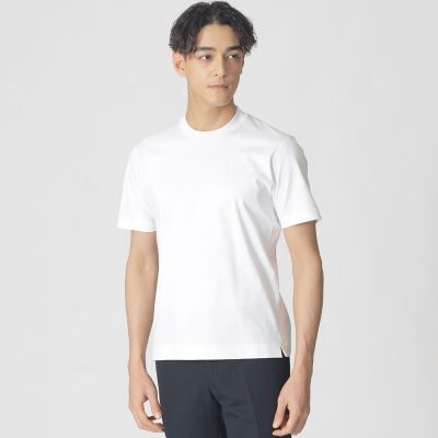＜Paul Stuart (Men)＞【Ｎｉｋｋｅｉ　ｍａｇａｚｉｎｅ掲載】「Ｄｒｅｓｓ　Ｔｅｅ　Ｓｈｉｒｔｓ」コットンスムースショートスリーブドレスＴシャツ／半袖カットソー