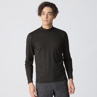 ウールポリエステルプレーティング／モックネックTシャツ | Paul