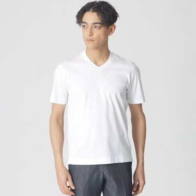 ＜Paul Stuart (Men)＞【Ｎｉｋｋｅｉ　ｍａｇａｚｉｎ掲載】「Ｄｒｅｓｓ　Ｔｅｅ　Ｓｈｉｒｔｓ」ドレスＶネックＴシャツ