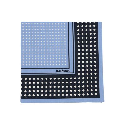 ＜Paul Stuart (Men)＞【Ｎｉｋｋｅｉ　ｍａｇａｚｉｎ掲載】ドット柄プリントハンカチ