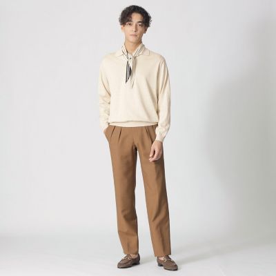 デッドストック 90s ラルフローレン シルクコットン スキッパーニット ポロ COLLECTION LINE】シルクコットン／スキッパーニット