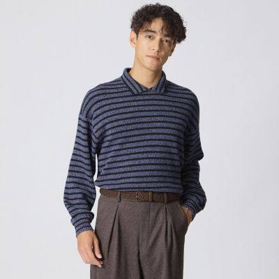 COLLECTION LINE】ムリネストライプ／ニットポロ | Paul