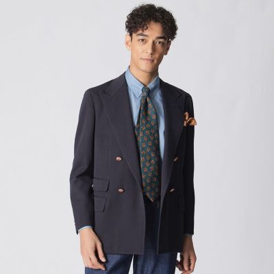 Paul Stuart (Men)/ポール・スチュアート 【数量限定】「ＣＯＬＬＥＣＴＩＯＮ　ＬＩＮＥ」ウールトリコチン　ピークドワイドラペル　ダブル４ボタンブレザー