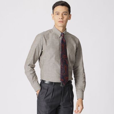 ＜Paul Stuart (Men)＞【Ｎｉｋｋｅｉ　ｍａｇａｚｉｎ掲載】【数量限定】「ＣＯＬＬＥＣＴＩＯＮ　ＬＩＮＥ」ダンガリー　タブカラーシャツ