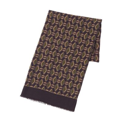 ＜Paul Stuart (Men)＞イタリア製　幾何学模様ストール