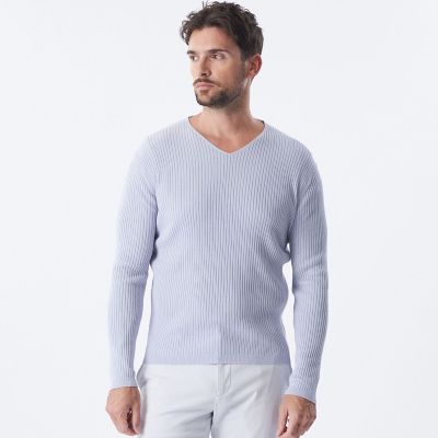 ＜EPOCA UOMO (Men)＞Ｖネックリブニット