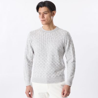 ＜EPOCA UOMO (Men)＞ジグザグミックスニット