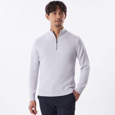 ＜EPOCA UOMO (Men)＞【ＷＥＢ＆一部店舗限定】ハーフジップニット