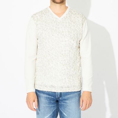 PRIMA COLLECTION】メッシュ別珍ジャージーカットソー