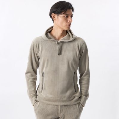 ＜EPOCA UOMO (Men)＞【セットアップ対応】ストライプフリースパーカ